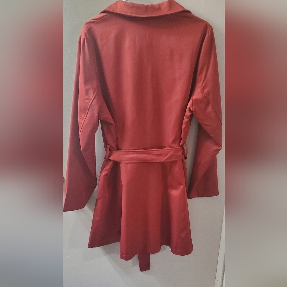Zeagoo Elegant Women's BurgundyTrench Coat. Sz XL NWT - Picture 3 of 7